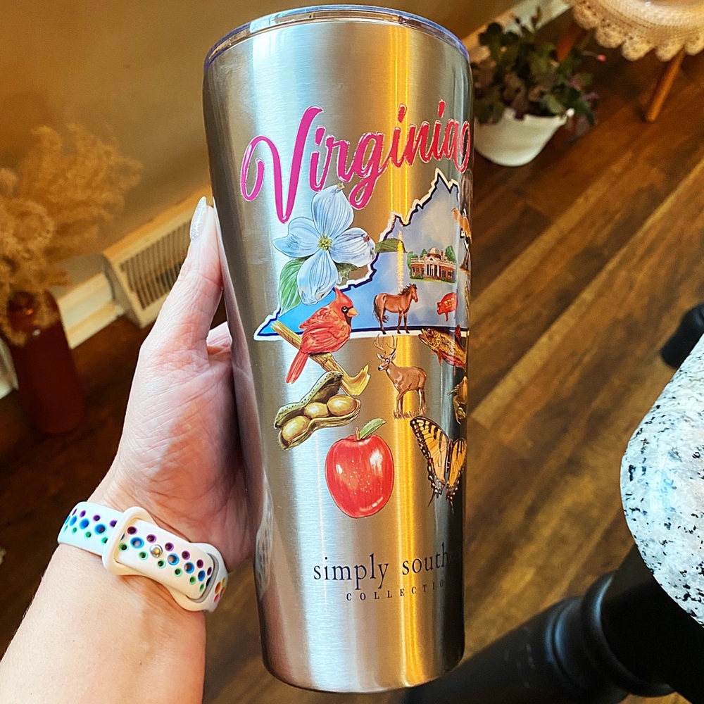 ♥️💖 Simply Southern Virginia State Stainless Steel Tumbler BPA Free NIB - Picture 2 of 5